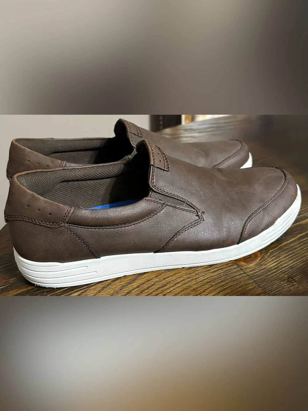 Nunn Bush Brown  Slip-On Sneakers with White Sole